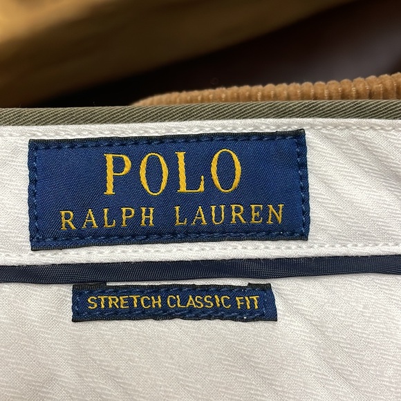 Ultra soft cotton stretch fabric chino in size 36x30 in defender green. - Picture 4 of 4